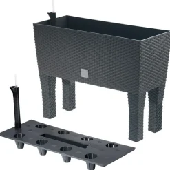 Prosperplast Polyrattan-Blumenbank Mit Bewasserung 80X32Cm Anthrazit Sale