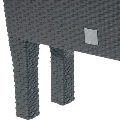 Prosperplast Polyrattan-Blumenbank Mit Bewasserung 60X24,5Cm Anthrazit Best