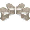 TP Rattansessel Athena Mit Sitzkissen 4Er-Set Natural-Grey Discount