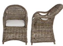 TP Rattansessel Athena Mit Sitzkissen 4Er-Set Natural-Grey Discount