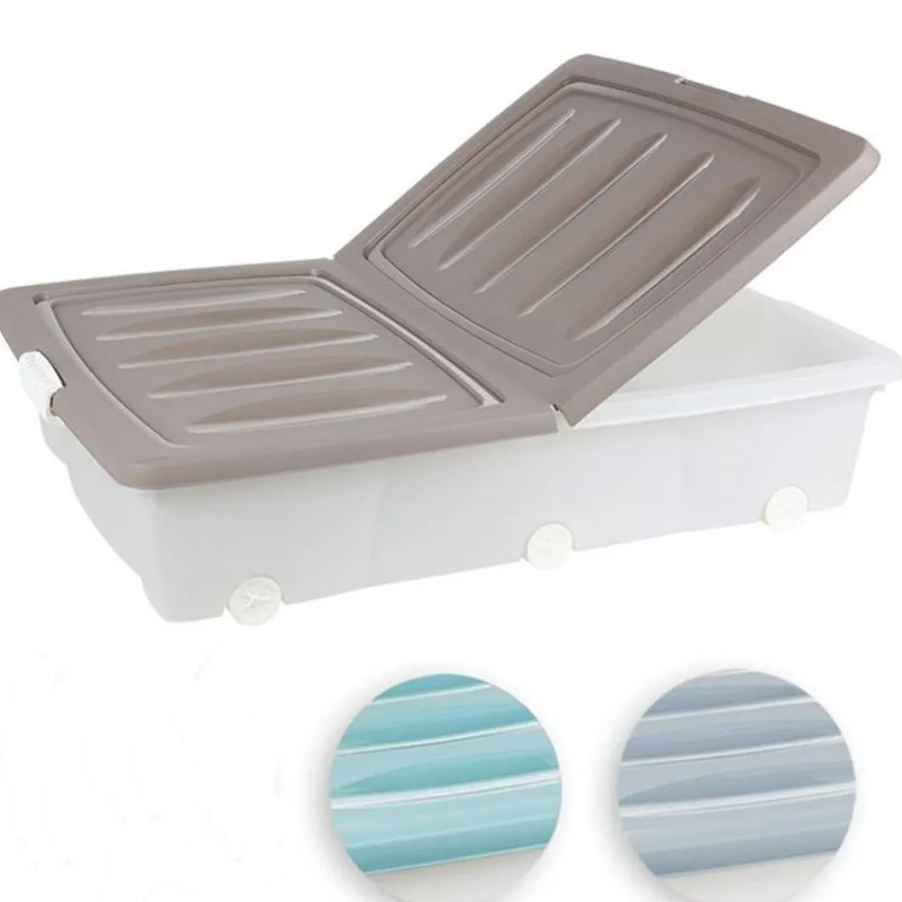 Jelenia Plast Rollenbox Mit Klappdeckel 55L Pastell