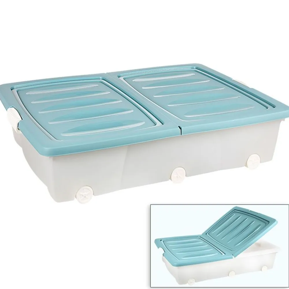 Jelenia Plast Rollenbox Mit Klappdeckel 55L Pastell