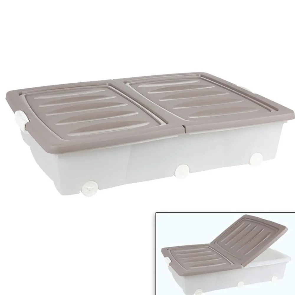 Jelenia Plast Rollenbox Mit Klappdeckel 55L Pastell