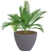 Jelenia Plast Runder Pflanztopf Stone 48X37,5Cm Grau