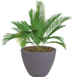 Jelenia Plast Runder Pflanztopf Stone 48X37,5Cm Grau