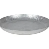 TP Rundes Metall-Dekotablett 37Cm Silber Clearance