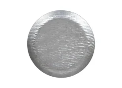 TP Rundes Metall-Dekotablett 37Cm Silber Clearance