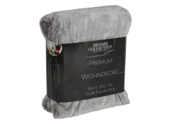 Home Collection Samtweiche Kuscheldecke 150X200Cm Silbergrau Best