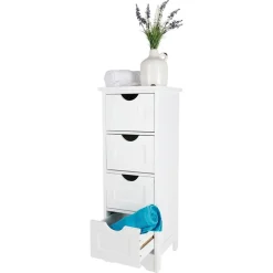 TP Schrank Maine Mit 4 Schubladen 30X81,5X30Cm Weis Clearance