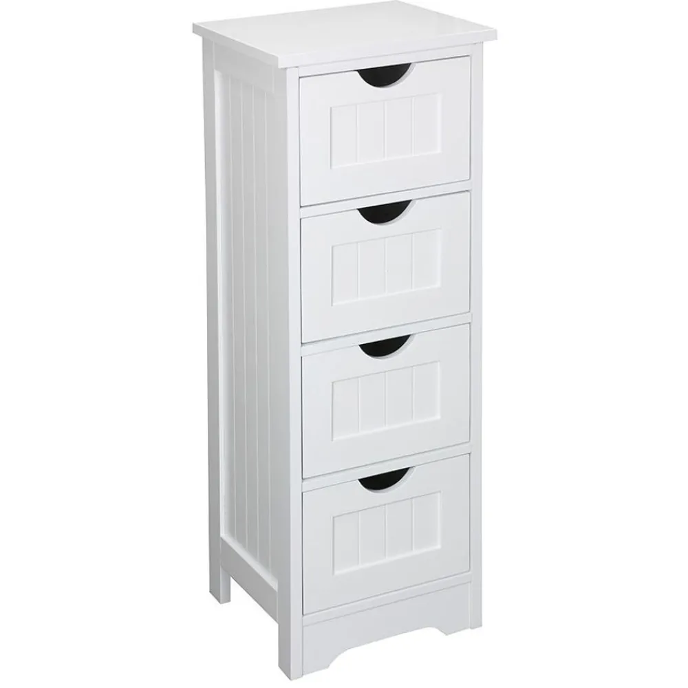 TP Schrank Maine Mit 4 Schubladen 30X81,5X30Cm Weis Clearance