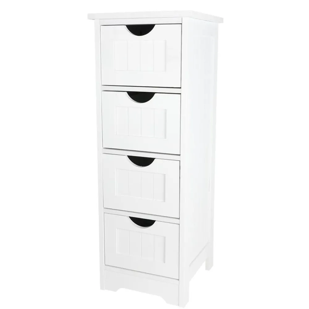 TP Schrank Maine Mit 4 Schubladen 30X81,5X30Cm Weis Clearance