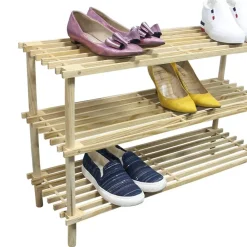 TP Schuhregal Mit 3 Ablageboden Unbehandelt Hot
