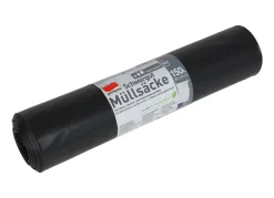 quickpack Schwergut Mullsacke 150 Liter 10 Stuck Auf Rolle Schwarz Hot
