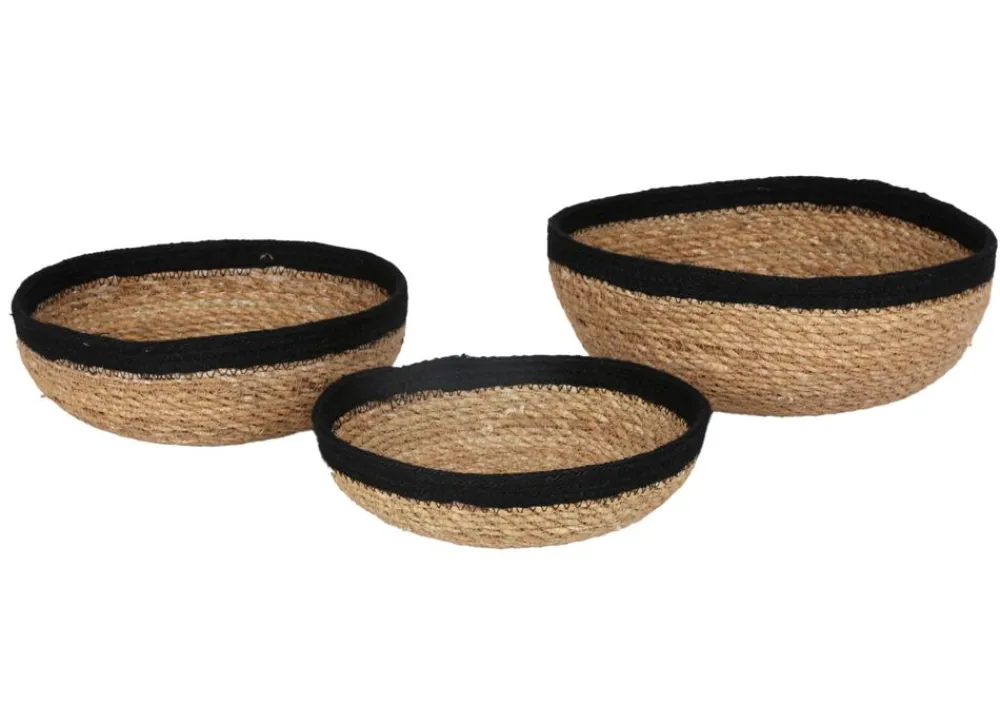 New Home Seegras-Korbschalen Mit Abgesetztem Rand 3Er-Set Clearance