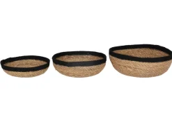 New Home Seegras-Korbschalen Mit Abgesetztem Rand 3Er-Set Clearance