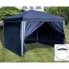 Pseudohersteller 2 Seitenwande Fur Ruck-Zuck Alu-Pavillon 3X3M Blau Best