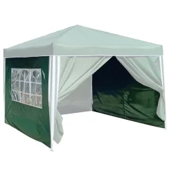 Sunny Moments 2 Seitenwande Mit 1 Fenster Fur Ruck-Zuck Alu-Pavillon 3X3M Grun New