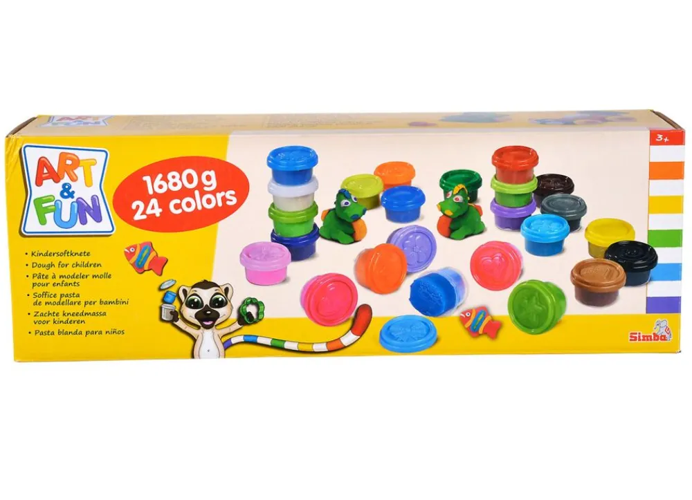 Simba Art&Fun Knetdosen-Set 24X 70G New