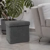 New Home Sitzhocker Aus Teddystoff 38X38X35Cm Anthrazit Best