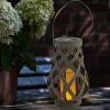 TP Solar-Laterne In Rattanoptik Mit Flackereffekt 16X27Cm Warmweis Sale