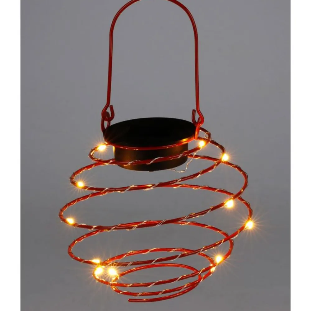 Pseudohersteller Solar-Spirallaterne 13Cm Rot New