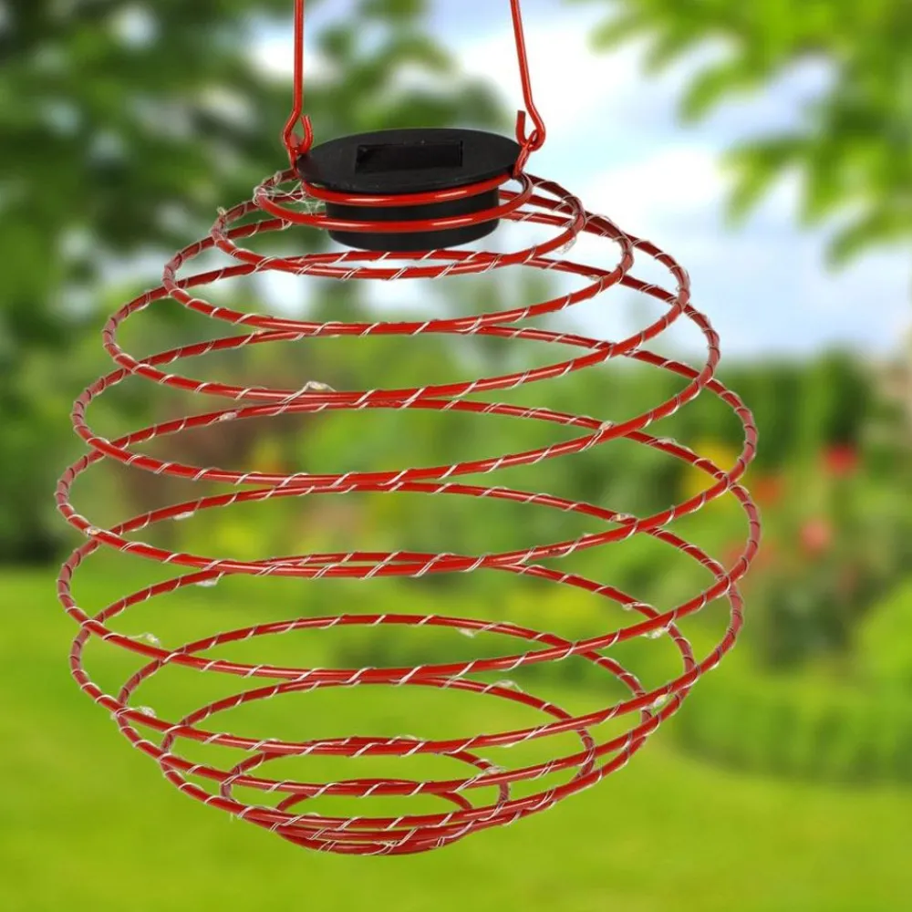 Pseudohersteller Solar-Spirallaterne 21Cm Rot New