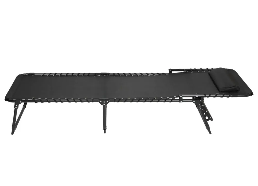 TP Sonnenliege Mit Kopfpolster 190X55X31Cm Schwarz Hot