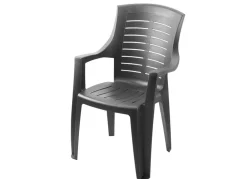 Ipae Progarden Stapelstuhl Talia In Holzoptik Mit Hoher Lehne 55X60X91Cm Hot