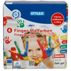 Stylex Finger-Malfarben 4X100G Hot