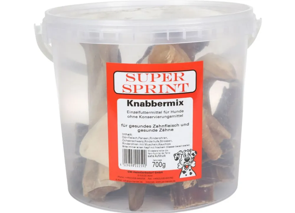 Super Sprint Hunde-Knabbermix Im Eimer 700G Sale