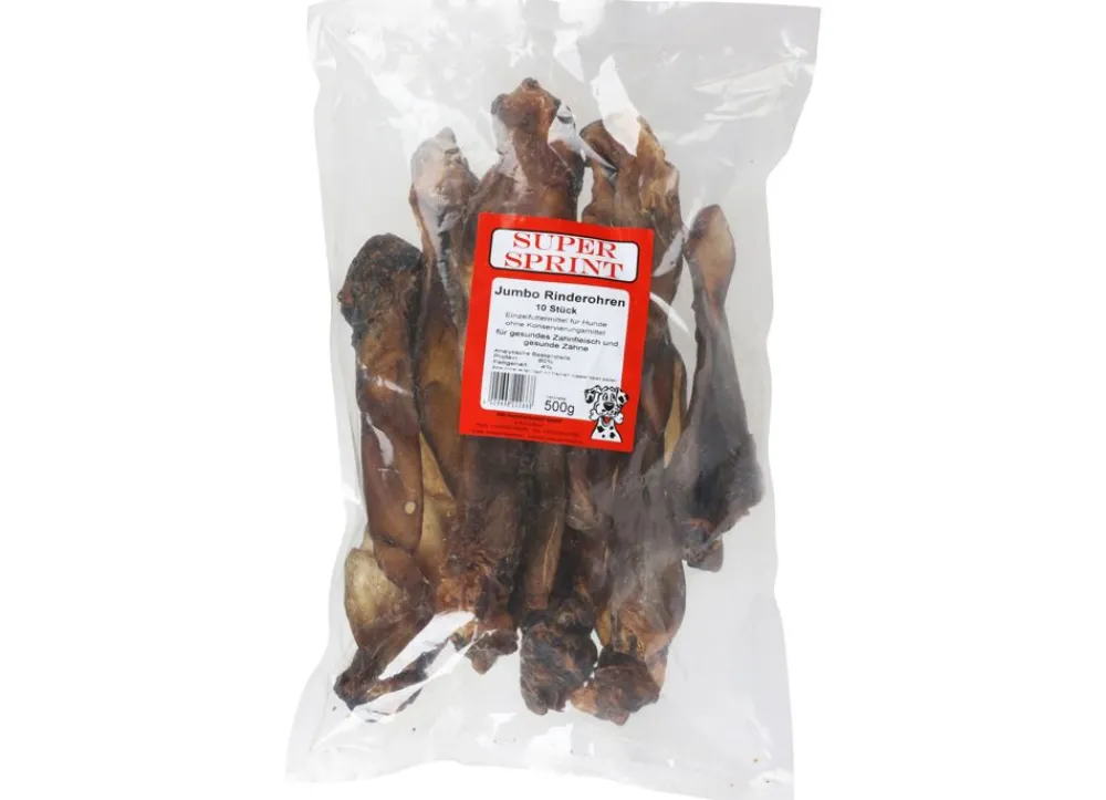 Super Sprint Jumbo Rinderohren 10 Stuck 500G