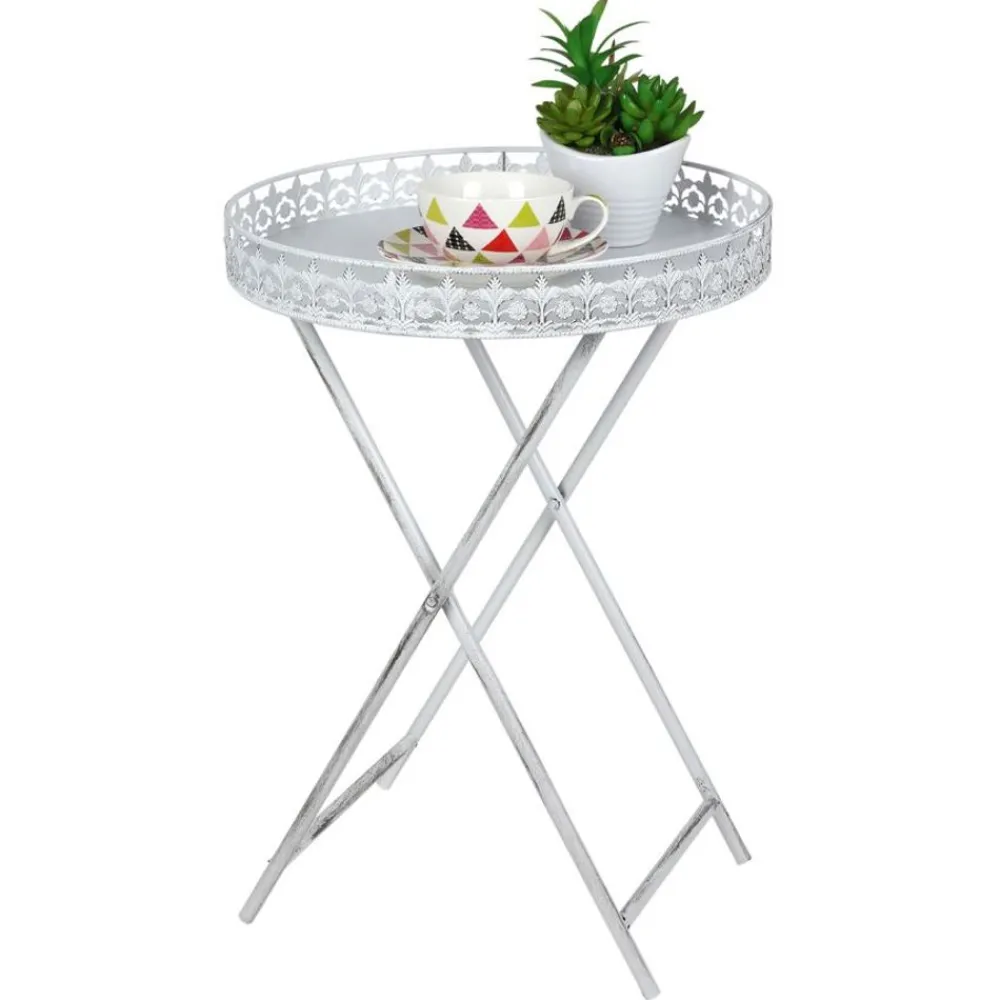 TP Tablett-Tisch Aus Metall Weis 40X59Cm Clearance
