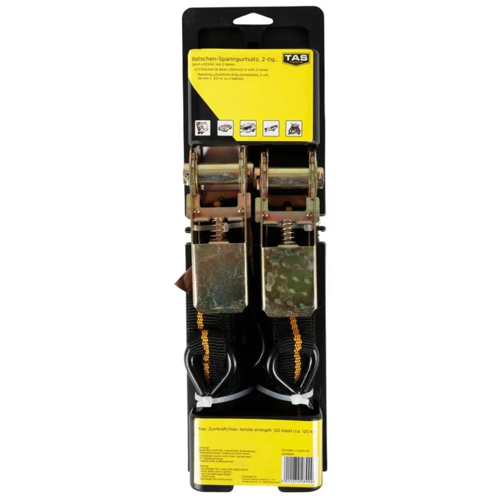 TAS Tools Tas Ratschen-Spanngurt-Set Mit Haken 2-Teilig Discount