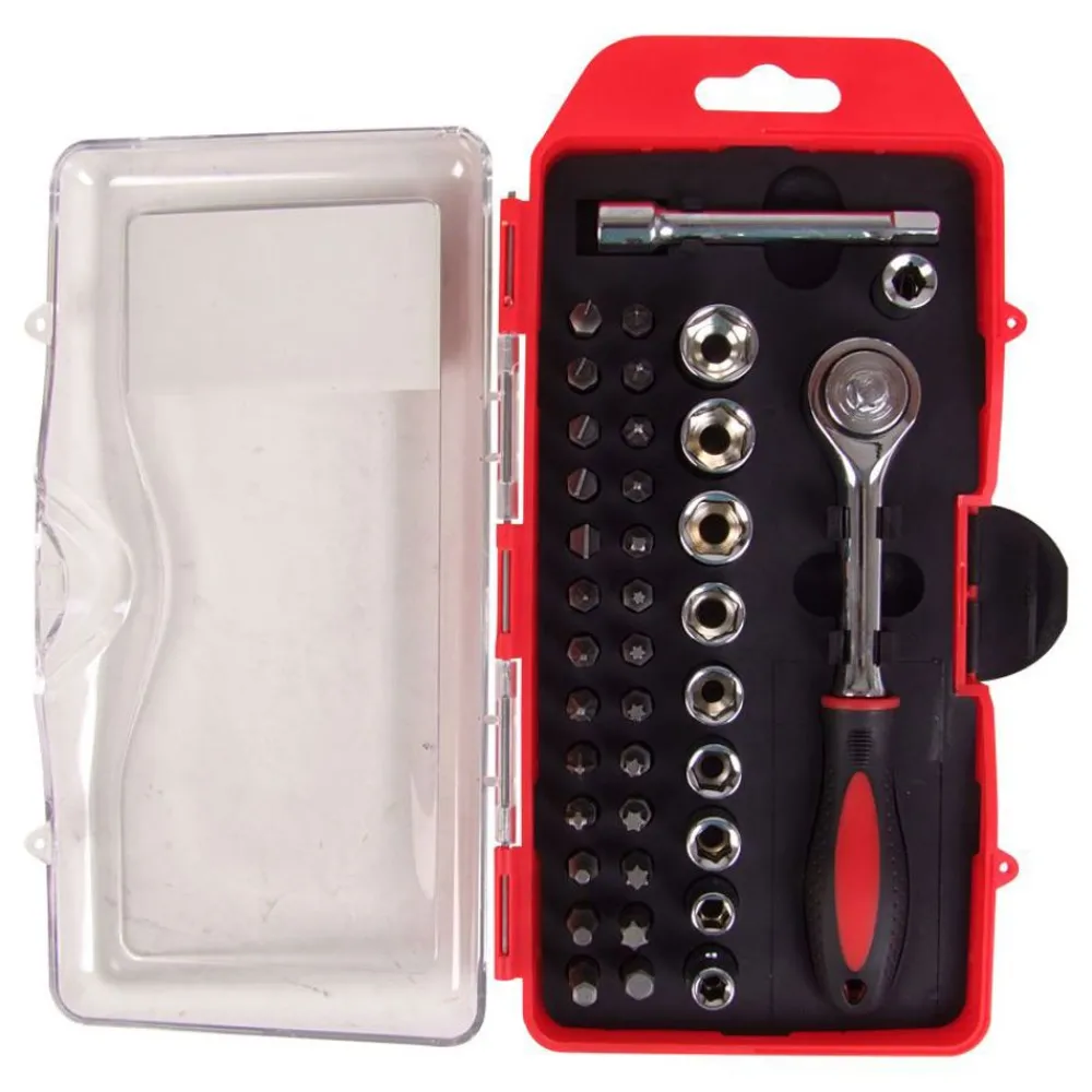 TAS Tools Tas Steckschlusselsatz Mit Bit-Set 38-Teilig Best