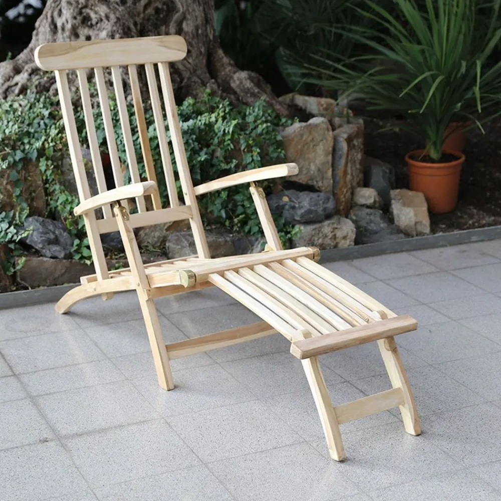 TP Teak-Deckchair Natur Unbehandelt Online