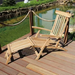 TP Teak-Deckchair Natur Unbehandelt Online