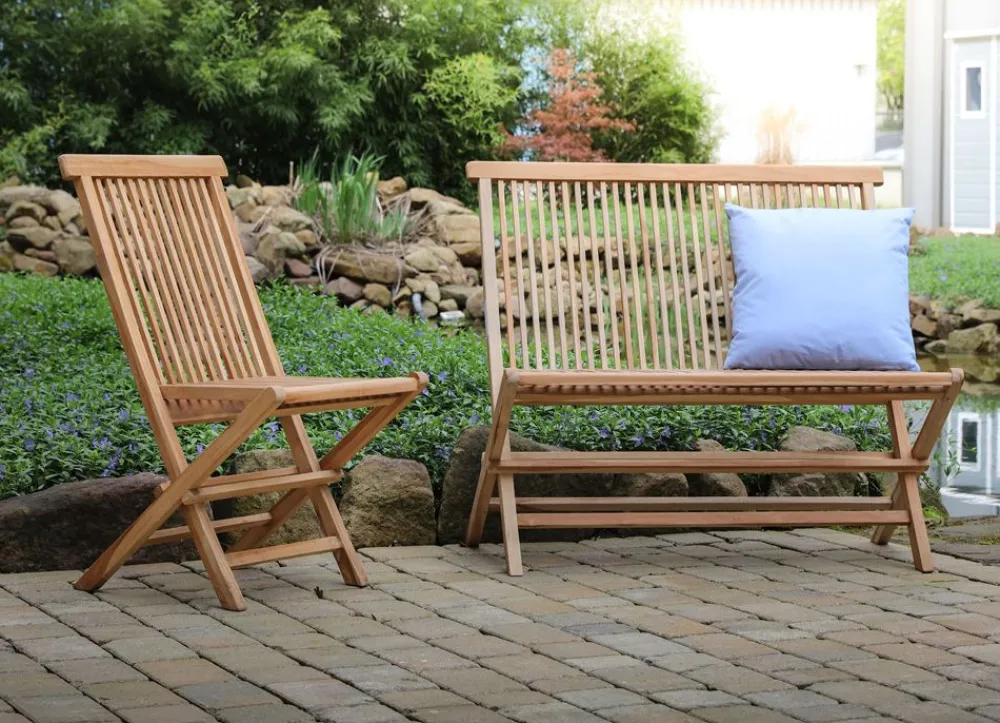 Sunny Moments Teak-Klappbank Modena 90X100X59Cm Online