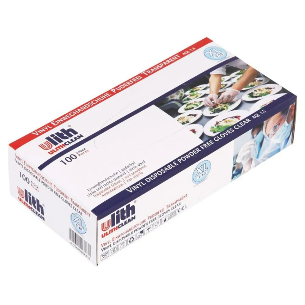 Pseudohersteller Ulith Vinyl-Einweghandschuhe Puderfrei 100 Stuck Gr. Xl Outlet
