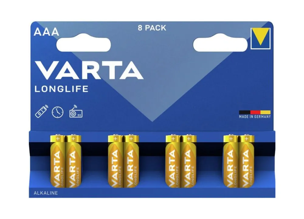 Varta Longlife Aaa Lr03 Alkaline Batterien 8Er-Pack Best