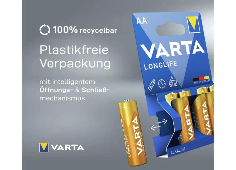 Varta Longlife Aa Lr6 Alkaline Batterien 8Er-Pack Sale