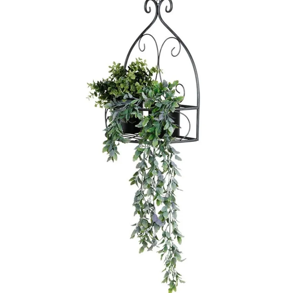 TP Wandhalbschalen-Set Aus Metall Mit Verzierungen 2-Teilig New