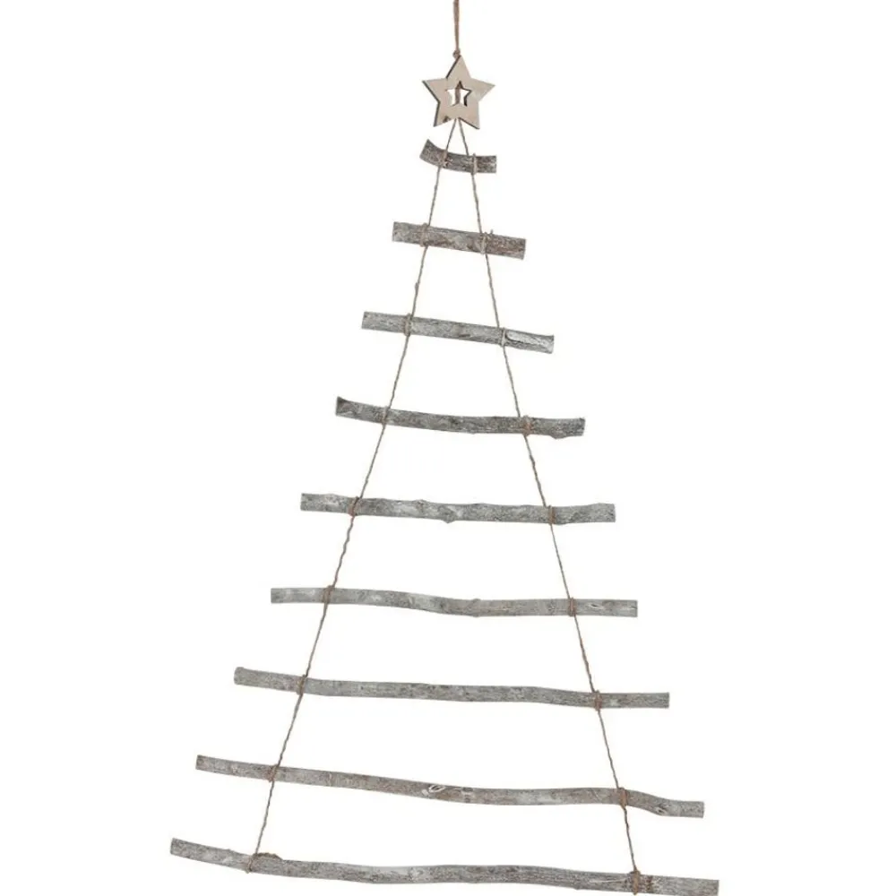 New Home Christmas Wandobjekt Weihnachtsbaum Aus Holz 62X90Cm New
