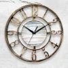 New Home Wanduhr In Messing- Und Holzoptik 28Cm Hot