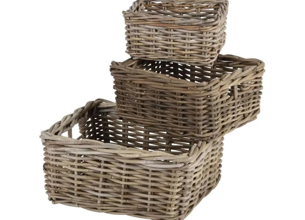 TP Weidenkorb-Set Bali 3-Teilig Rechteckig Sale