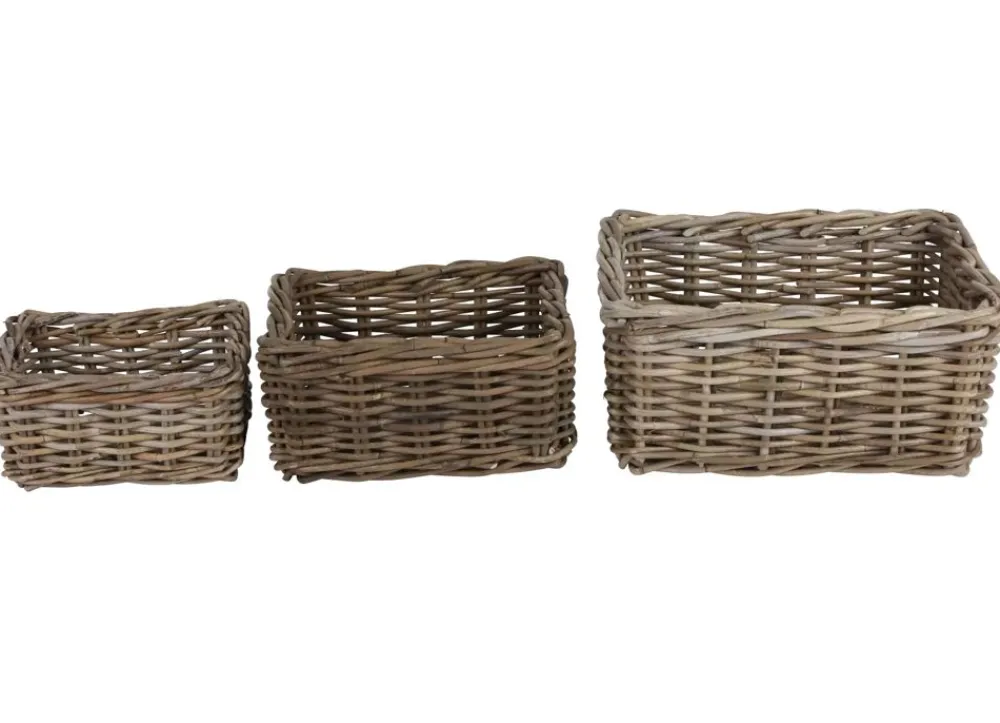TP Weidenkorb-Set Bali 3-Teilig Rechteckig Sale