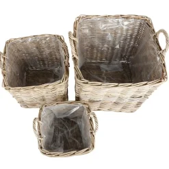 TP WeidenKörbe Eckig Natural-Grey 3Er-Set Best