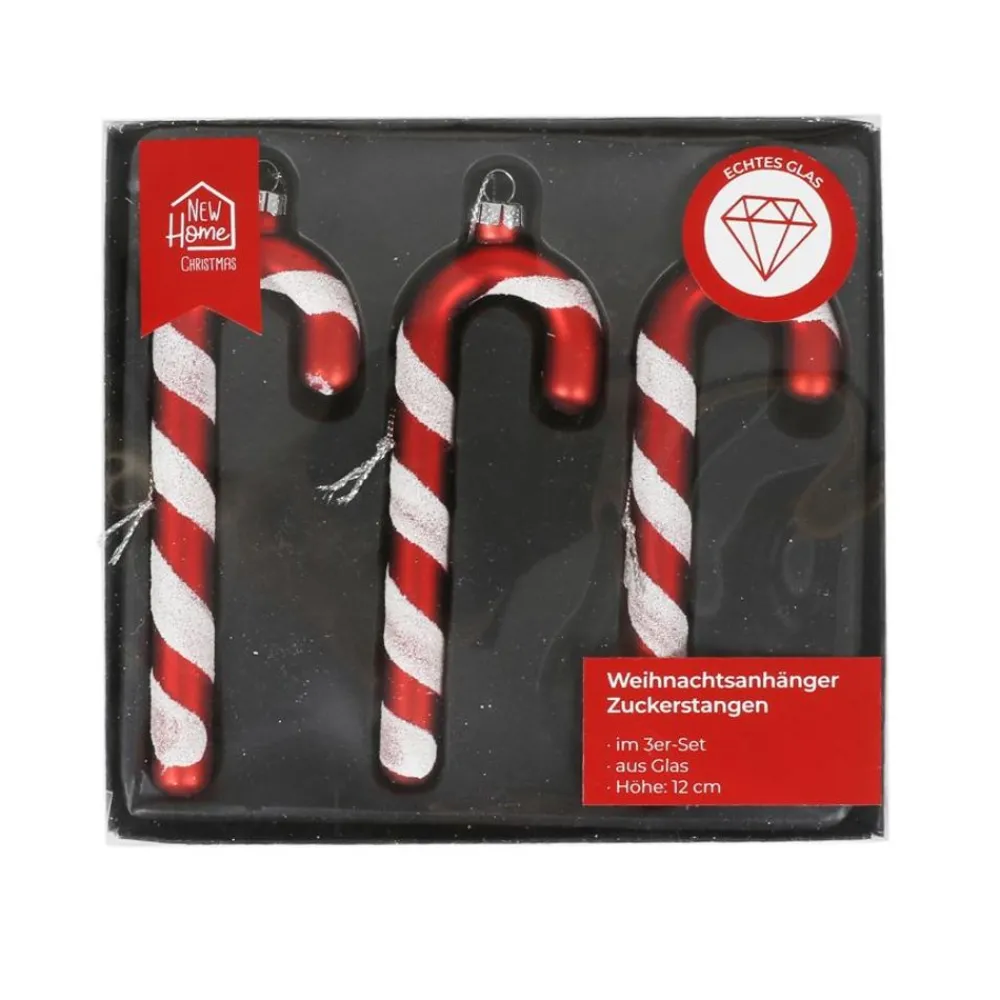 New Home Christmas Weihnachtsbaum-Anhanger Zuckerstangen 3Er-Set Hot