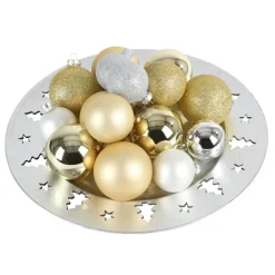 TP Weihnachtsbaumkugeln Aus Glas 42Er-Set Gold/Silber New