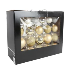 TP Weihnachtsbaumkugeln Aus Glas 42Er-Set Gold/Silber New