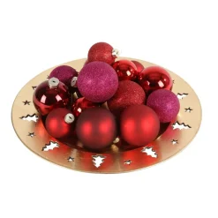 TP Weihnachtsbaumkugeln Aus Glas 42Er-Set Rottone Mit Pinken Nuancen Best